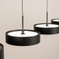 Foto 15804-16: Zwarte moderne led 5-lichts hanglamp met verstelbare hoogte
