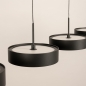 Foto 15804-17: Zwarte moderne led 5-lichts hanglamp met verstelbare hoogte