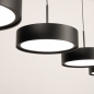 Foto 15804-18: Zwarte moderne led 5-lichts hanglamp met verstelbare hoogte