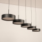 Foto 15804-3: Zwarte moderne led 5-lichts hanglamp met verstelbare hoogte