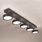 Foto 15804-4: Zwarte moderne led 5-lichts hanglamp met verstelbare hoogte