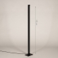 Foto 15810-1: Strakke zwarte vloerlamp met draaibare LED-strip