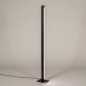 Foto 15810-4: Strakke zwarte vloerlamp met draaibare LED-strip