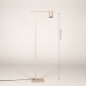 Foto 15811-1: Slanke beige vloerlamp met richtbare LED-verlichting, dimbaar met touchdimmer