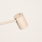 Foto 15811-10: Slanke beige vloerlamp met richtbare LED-verlichting, dimbaar met touchdimmer