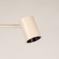 Foto 15811-11: Slanke beige vloerlamp met richtbare LED-verlichting, dimbaar met touchdimmer