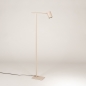 Foto 15811-2: Slanke beige vloerlamp met richtbare LED-verlichting, dimbaar met touchdimmer
