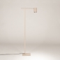 Foto 15811-3: Slanke beige vloerlamp met richtbare LED-verlichting, dimbaar met touchdimmer