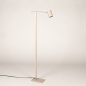 Foto 15811-7: Slanke beige vloerlamp met richtbare LED-verlichting, dimbaar met touchdimmer