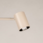 Foto 15811-9: Slanke beige vloerlamp met richtbare LED-verlichting, dimbaar met touchdimmer