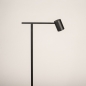 Foto 15812-4: Slanke zwarte vloerlamp met richtbare LED-verlichting, dimbaar met touchdimmer