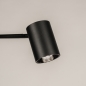 Foto 15812-9: Slanke zwarte vloerlamp met richtbare LED-verlichting, dimbaar met touchdimmer