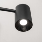 Foto 15814-10: Zwarte wandlamp met knikarm met dimbare led verlichting touchdimmer
