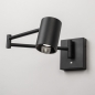 Foto 15814-2: Zwarte wandlamp met knikarm met dimbare led verlichting touchdimmer