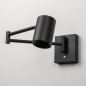 Foto 15814-3: Zwarte wandlamp met knikarm met dimbare led verlichting touchdimmer