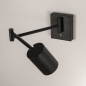 Foto 15814-7: Zwarte wandlamp met knikarm met dimbare led verlichting touchdimmer