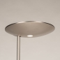 Foto 15815-10: Moderne led uplight vloerlamp met leesarm in staal en dimbare led verlichting
