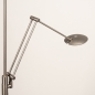 Foto 15815-12: Moderne led uplight vloerlamp met leesarm in staal en dimbare led verlichting