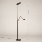 Foto 15816-1: Moderne led uplighter met leeslamp in brons en dimbare led verlichting