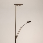 Foto 15816-2: Moderne led uplighter met leeslamp in brons en dimbare led verlichting