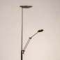 Foto 15816-4: Moderne led uplighter met leeslamp in brons en dimbare led verlichting
