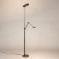 Foto 15816-6: Moderne led uplighter met leeslamp in brons en dimbare led verlichting
