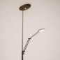 Foto 15816-8: Moderne led uplighter met leeslamp in brons en dimbare led verlichting