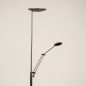 Foto 15816-9: Moderne led uplighter met leeslamp in brons en dimbare led verlichting