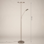 Foto 15818-1: Led uplighter met flexibele leeslamp in RVS