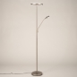 Foto 15818-3: Led uplighter met flexibele leeslamp in RVS