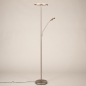 Foto 15818-4: Led uplighter met flexibele leeslamp in RVS