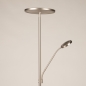 Foto 15818-5: Led uplighter met flexibele leeslamp in RVS