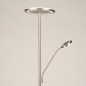 Foto 15818-6: Led uplighter met flexibele leeslamp in RVS