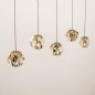 Foto 15820-15: Moderne hanglamp met 5 amberkleurige glazen bollen – Luxe en sfeervol design