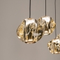Foto 15820-16: Moderne hanglamp met 5 amberkleurige glazen bollen – Luxe en sfeervol design