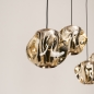 Foto 15820-17: Moderne hanglamp met 5 amberkleurige glazen bollen – Luxe en sfeervol design