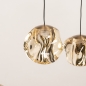 Foto 15820-19: Moderne hanglamp met 5 amberkleurige glazen bollen – Luxe en sfeervol design