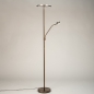 Foto 15829-2: Luxe LED-vloerlamp in brons met uplighter en leeslamp
