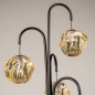 Foto 15830-11: Luxe vloerlamp met amberkleurige glazen bollen met organische vormen 