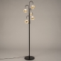 Foto 15830-3: Luxe vloerlamp met amberkleurige glazen bollen met organische vormen 