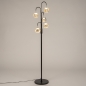 Foto 15830-4: Luxe vloerlamp met amberkleurige glazen bollen met organische vormen 