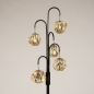 Foto 15830-7: Luxe vloerlamp met amberkleurige glazen bollen met organische vormen 