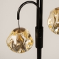Foto 15830-9: Luxe vloerlamp met amberkleurige glazen bollen met organische vormen 