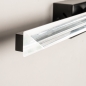 Foto 15842-10: Hotel chique wandlamp in zwart met buis van glas voor badkamer en elke andere ruimte