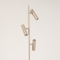 Foto 15861-3: Beige koker vloerlamp met drie lichtpunten