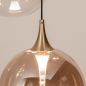 Foto 15865-12: 5-lichts hanglamp met glazen bollen en dimbare LED verlichting