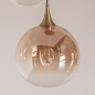 Foto 15865-9: 5-lichts hanglamp met glazen bollen en dimbare LED verlichting