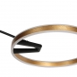 Foto 15869-4: Moderne led booglamp in zwart met goud, dimbaar met voetdimmer aan snoer