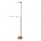 Foto 15871-2: Design led vloerlamp met uplighter en dimbare leeslamp in het brons
