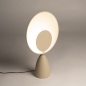 Foto 15873-3: Retro tafellamp van metaal in beige met indirect licht